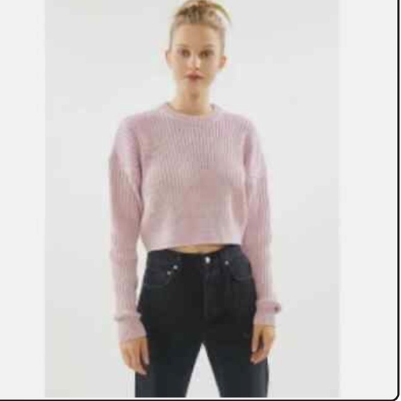 URBAN OUTFITTERS Green Cribbed Cropped Sweater Sz XP TP - Picture 12 of 15